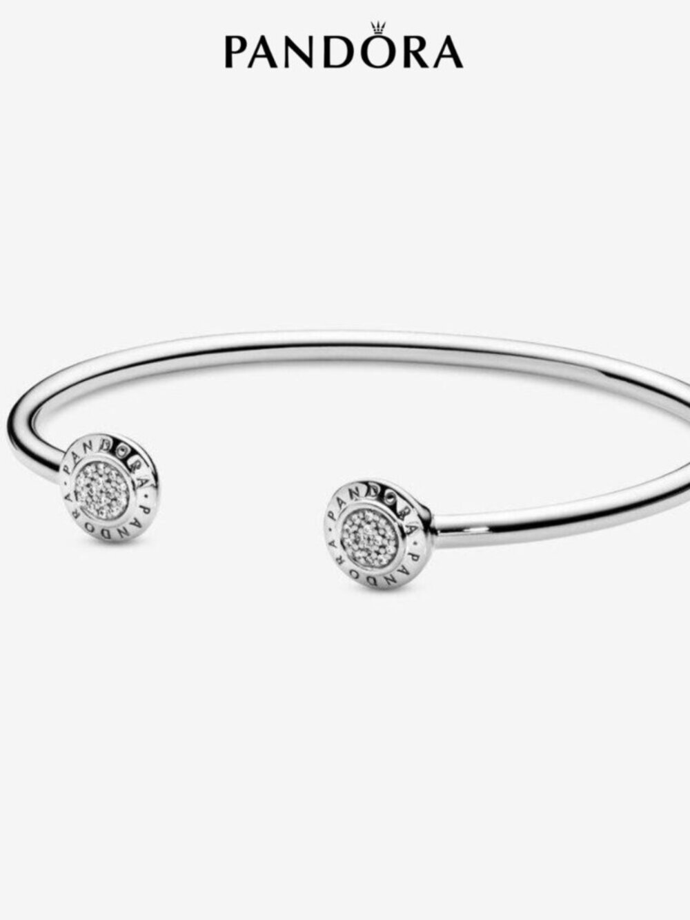 NEW authentic pandora silver open bangle bracelet
